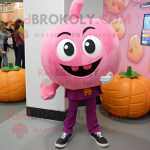 Pink Pumpkin maskot kostume...