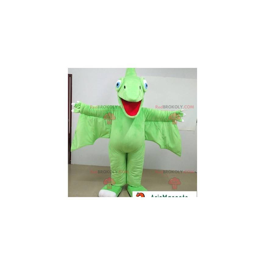 Mascotte de dragon vert d'oiseau préhistorique - Redbrokoly.com