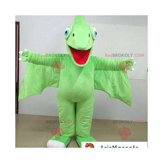 Mascote dragão verde pássaro pré-histórico - Redbrokoly.com
