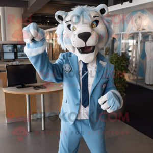 Sky Blue Smilodon mascotte...