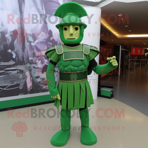 Grön romersk soldat maskot...