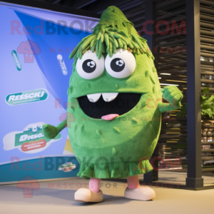 Forest Green Ramen mascot costume character dressed with a Bikini and Shoe laces