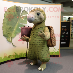 Olive Pangolin mascotte...