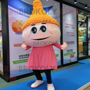 nan Fried Rice mascot costume character dressed with a Yoga Pants and Shoe laces