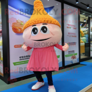 nan Fried Rice mascot costume character dressed with a Yoga Pants and Shoe laces