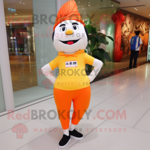 nan Fried Rice mascot costume character dressed with a Yoga Pants and Shoe laces