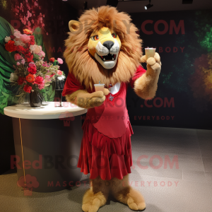 Rust Lion mascotte kostuum...