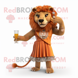 Rust Lion mascotte kostuum...