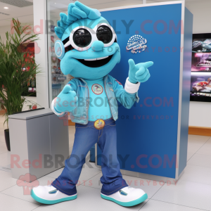 Turquoise maar mascotte...