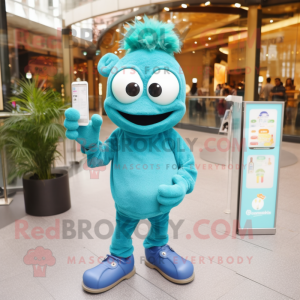 Turquoise maar mascotte...