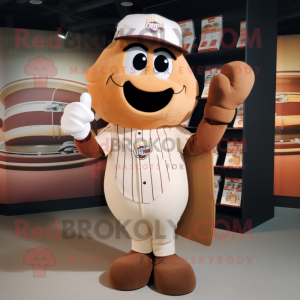 Brown Aglet mascot costume character dressed with a Baseball Tee and Wallets