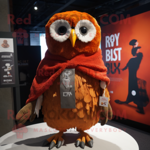 Rust Owl mascotte kostuum...