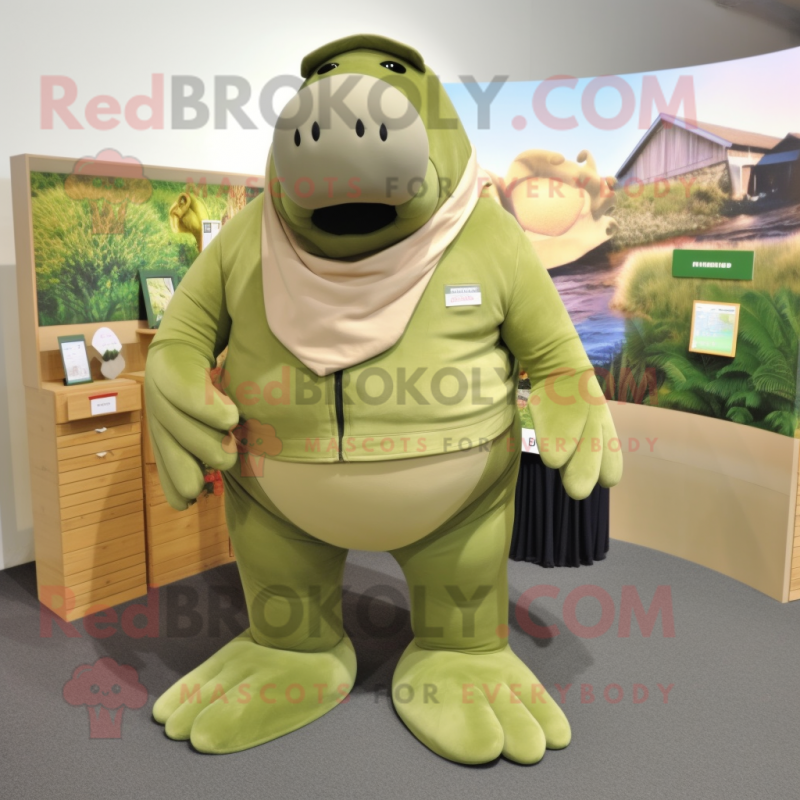 Olive Walrus mascot costume character dressed with a Romper and Earrings Olive Walrus mascot costume character dressed with a Romper and Earrings