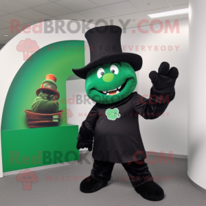 Sort Leprechaun Hat maskot...