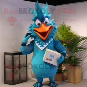 Cyan Roosters maskot...