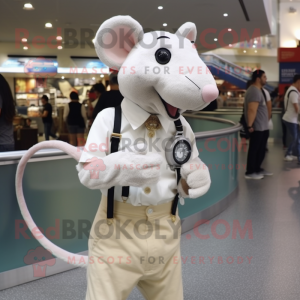 Beige Rat mascotte kostuum...