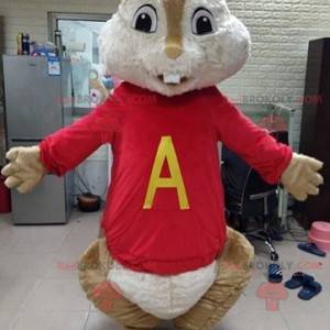 Mascotte de Alvin écureuil de dessin animé - Redbrokoly.com