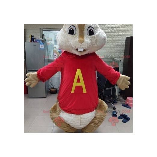 Mascotte de Alvin écureuil de dessin animé - Redbrokoly.com