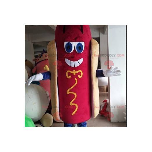 Mascotte gigante di hot dog. Costume da fast food -