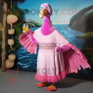 Pink Dodo Bird maskot...