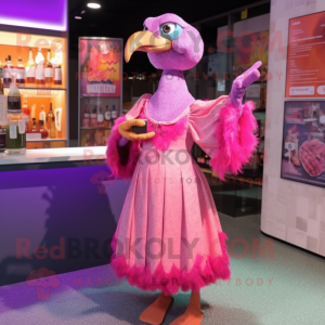 Pink Dodo Bird maskot...