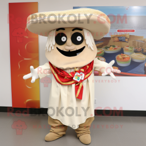 Krémová postava maskota...