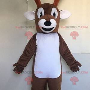 White and brown reindeer mascot. Moose mascot - Redbrokoly.com