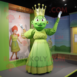 Lime Green Queen maskot...