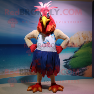 nan Roosters mascot costume character dressed with a Swimwear and Anklets