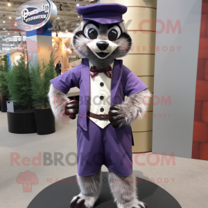 Lavendel Raccoon maskot...