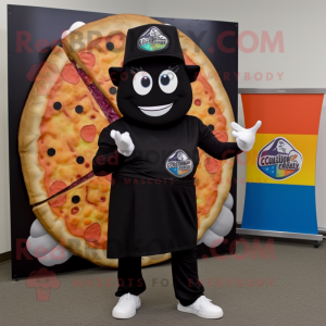 Black Pizza Slice mascotte...