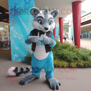 Sky Blue Civet mascotte...