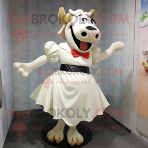 Cream Cow maskot kostume...