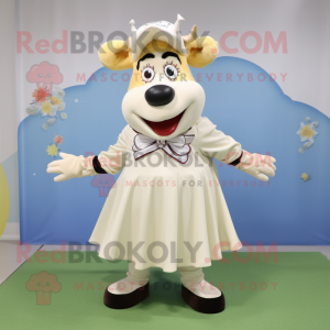 Cream Cow maskot kostume...