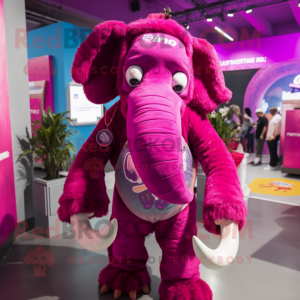 Magenta Mammoth maskotdräkt...