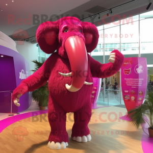 Magenta Mammoet mascotte...