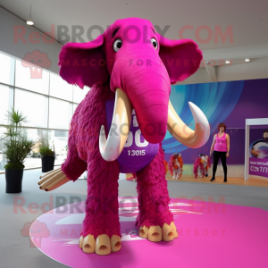 Magenta Mammoet mascotte...