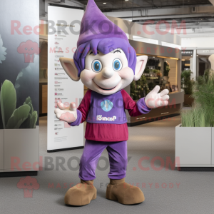 Lilla Elf maskot kostume...