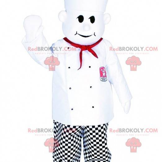 Mascotte de chef cuisinier avec une toque. Costume de chef -