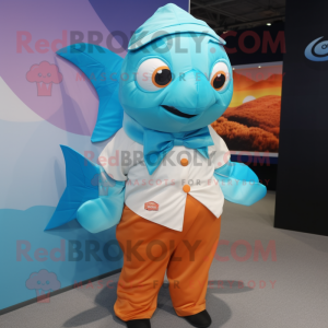 Cyan Goldfish maskot...