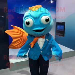 Cyan Goldfish mascotte...