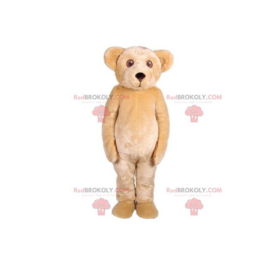 Vollständig anpassbares Beige-Bären-Maskottchen - Redbrokoly.com Vollständig anpassbares Beige-Bären-Maskottchen - Redbrokoly.com