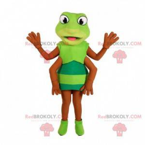 Mascotte de cricket de sauterelle d'insecte vert -