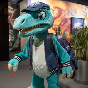 Teal Velociraptor mascotte...