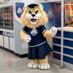 Navy Lion maskot kostume...