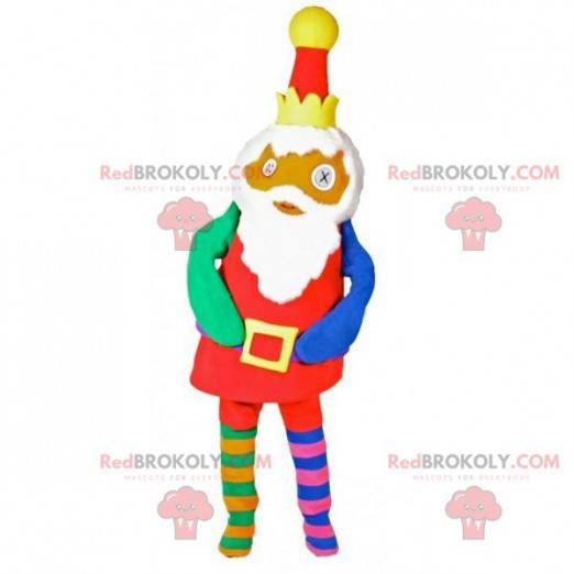 Mascote da boneca colorida com uma coroa - Redbrokoly.com