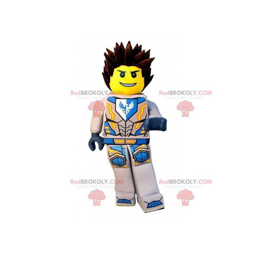 Lego mascot in superhero outfit - Redbrokoly.com