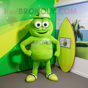Maskottchen kostüm der Lime...