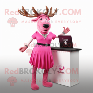 Pink Irish Elk mascotte...
