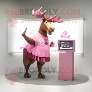 Pink Irish Elk mascotte...